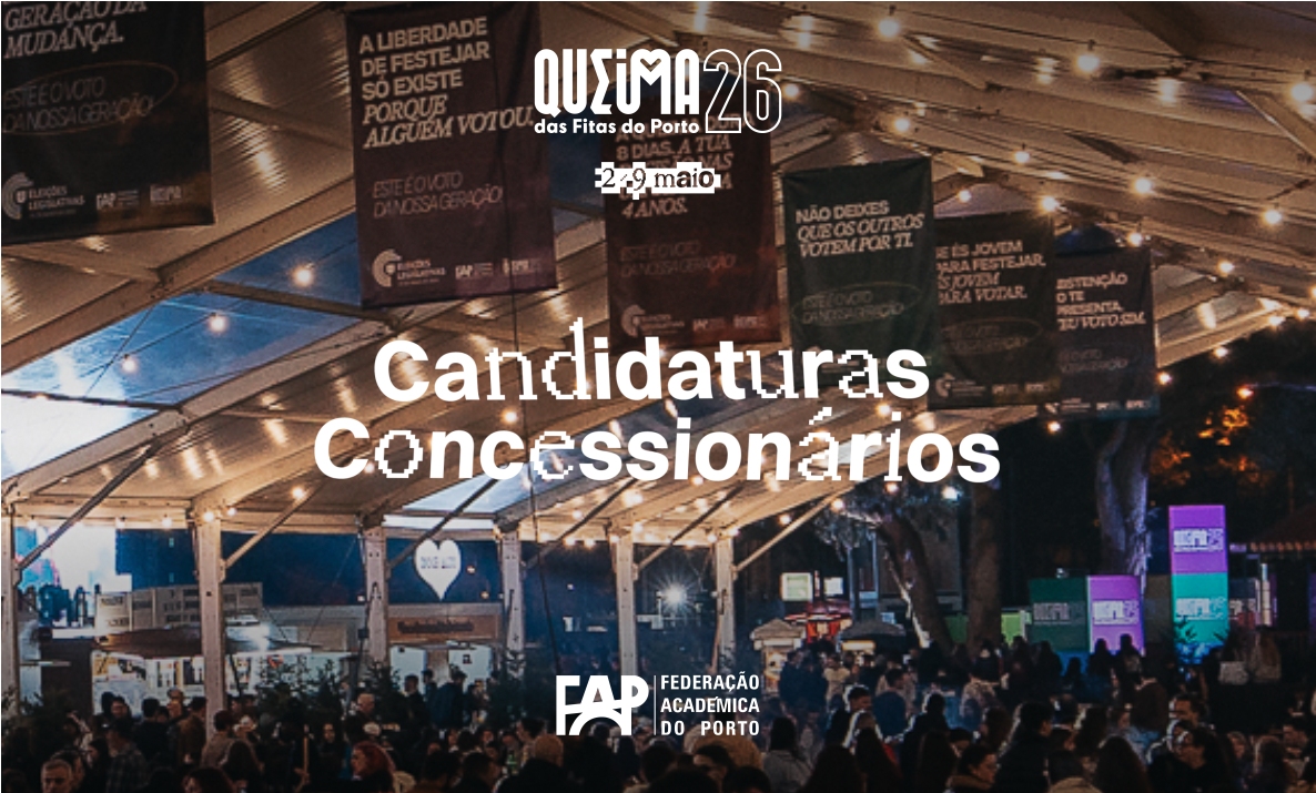Queima das Fitas do Porto 2026: Candidaturas abertas para a concessão de espaços no Queimódromo