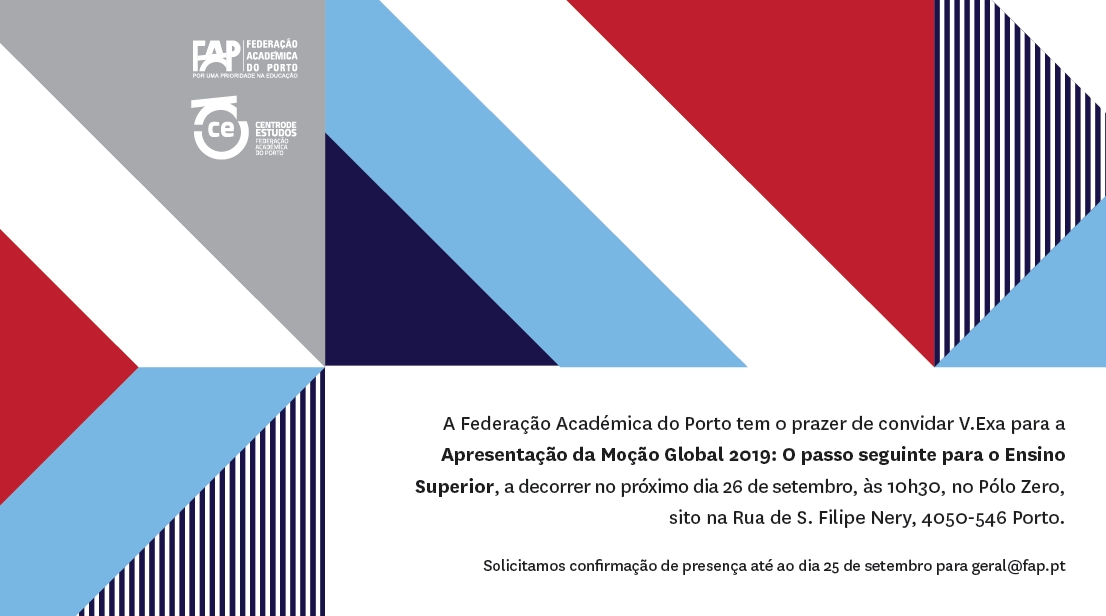 Apresentação da Moção Global 2019: O Passo Seguinte para o Ensino Superior.