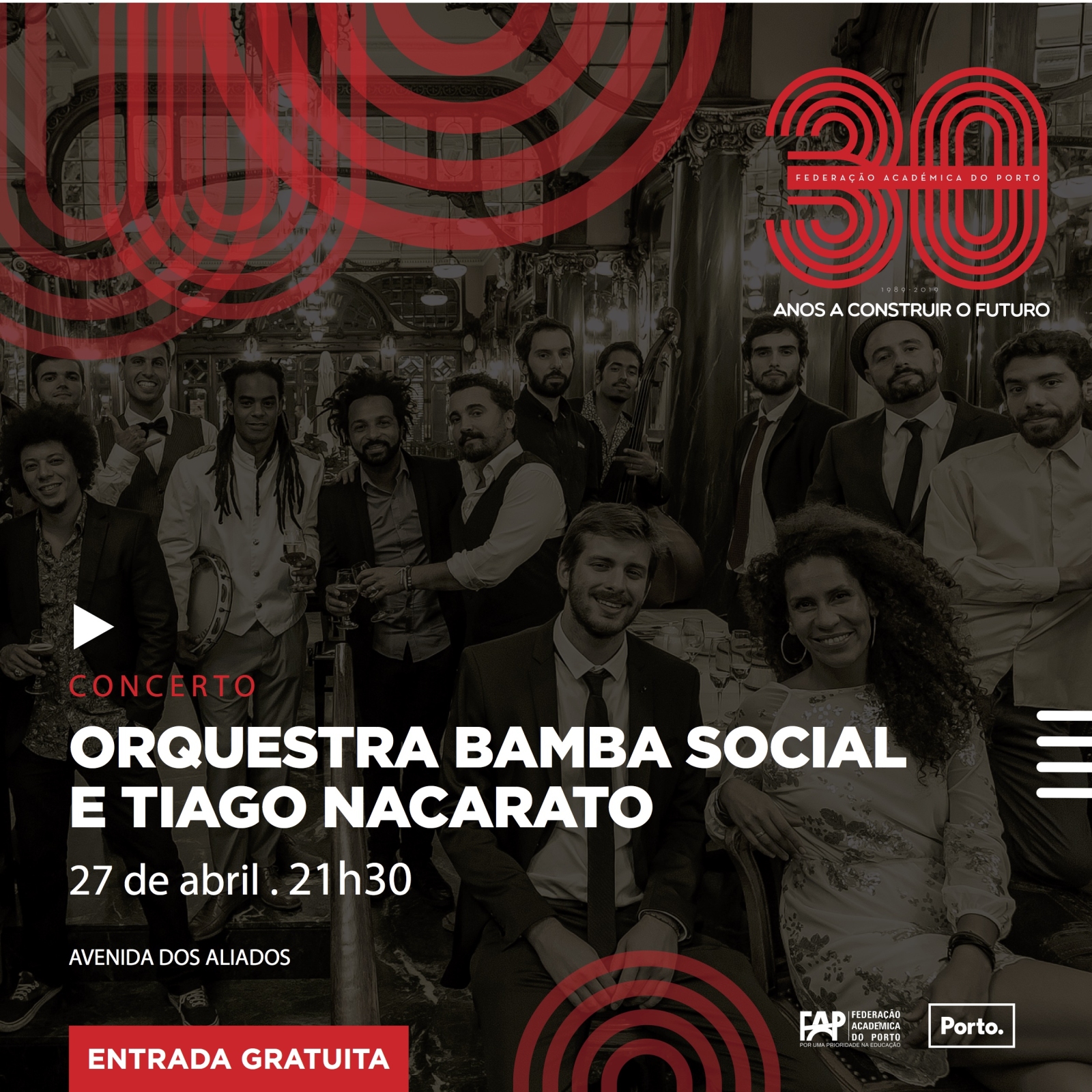 FAP promove concerto gratuito na Avenida dos Aliados 